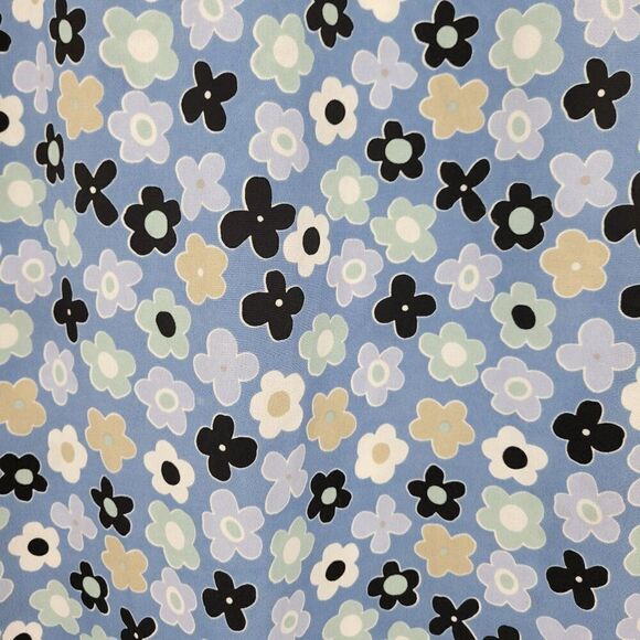 Vtg 90's Y2K Grunge Floral Maxi Skirt 5 Blue Flower Slits USA Phoebe - Picture 2 of 9